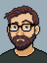 Pixel art portrait of Louis Corbett