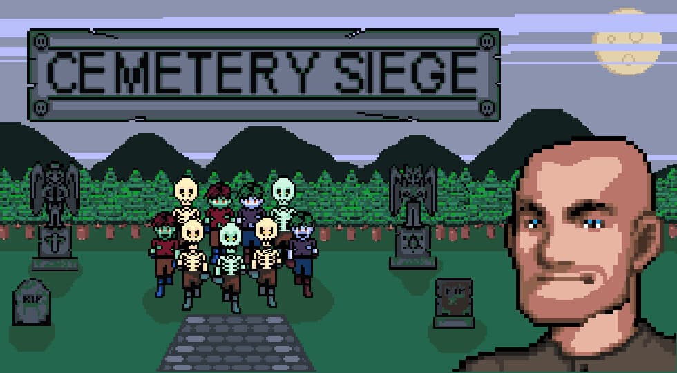 Title page for Cemetery Siege.