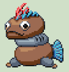 My concept for the Fakemon 'Cairnish'. The 2nd stage evolution for the water type starter 'Pebblish'Fakemon for Pokémon Carnelian.