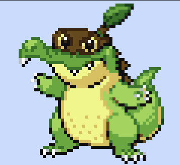 My concept for the Fakemon 'Gnashi'. The 2nd stage evolution for the grass type starter Fakemon for Pokémon Carnelian.