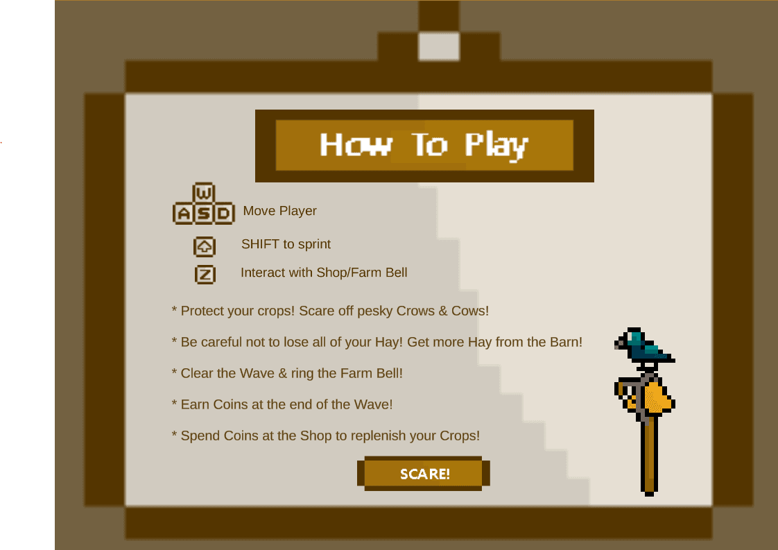 UI screenshot from I Scare Crows
