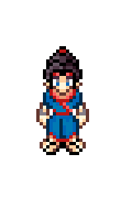 Animation cycle for main character 'Liang' in the style of Chrono Trigger.