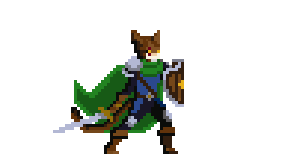 Falky Knight character animation in a 2D pixel art style. Includes idle animation.