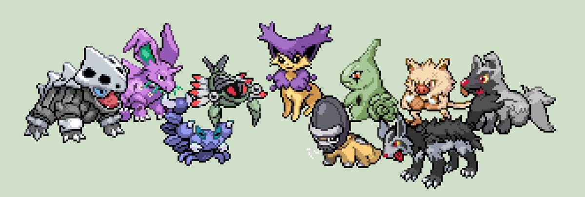 Pokémon Fangame - Pokémon PtHGSS ReSprited Concept Sprites