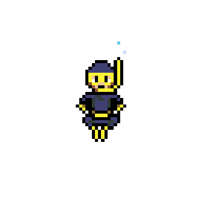 Sprite & Idle/Rescue animations for trapped Diver character.