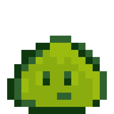Blob character in a 2D Pixel art Gameboy style. Limited palette & aspect ratio of 16 x16 pixels. Includes Idle/Walk/Jump animation.